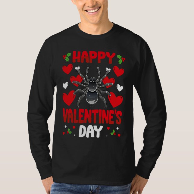 Happy Valentines Day Tarantula Heart Love Animal T-Shirt (Front)