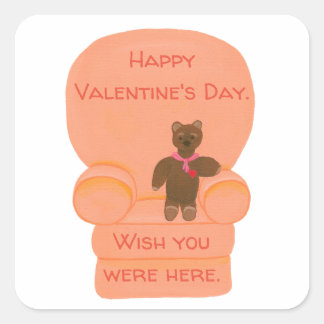 Happy Valentine's Day Teddy Bear Stickers