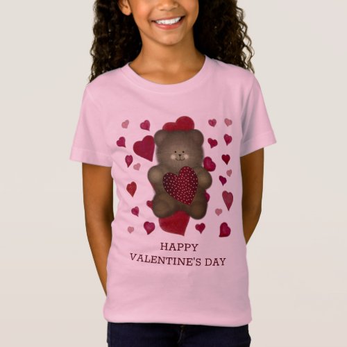 Happy Valentines Day Teddy Bear  T_Shirt