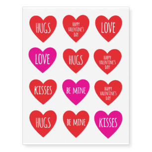Happy Valentine's Day Temporary Tattoos
