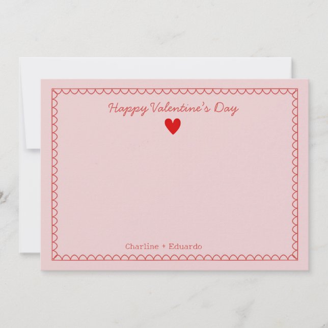 Happy Valentines Day Thank you Card (Front)