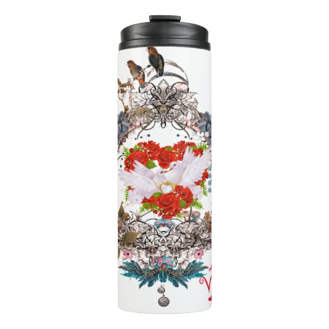 Happy valentine's day  thermal tumbler (Front)