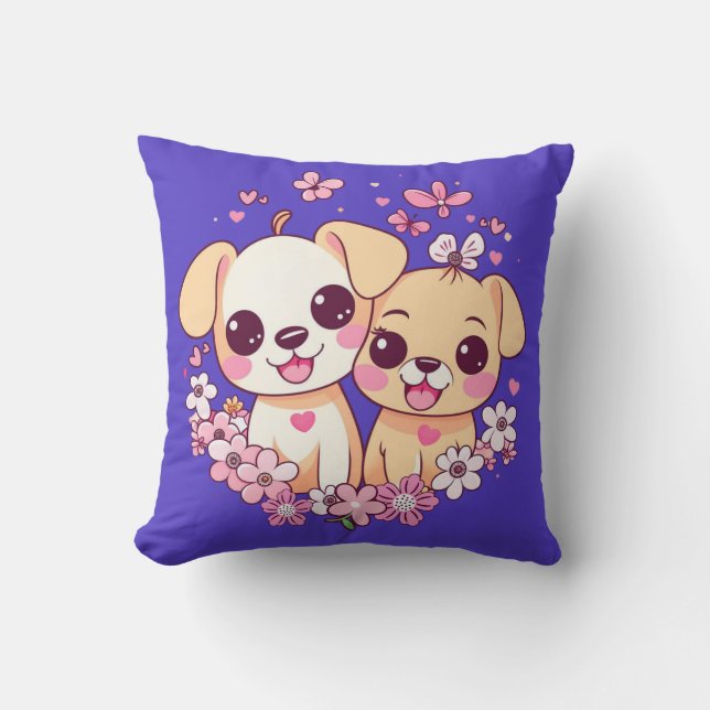 Happy Valentine's Day! Throw Pillow (Front)