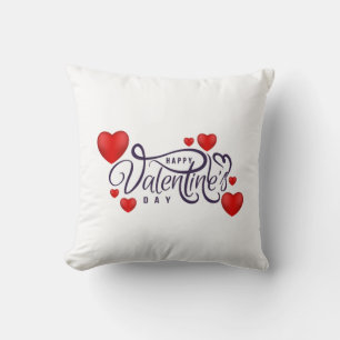 Happy Valentine's Day Throw Pillow