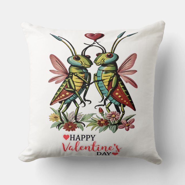 Happy valentine's day  throw pillow (Front)