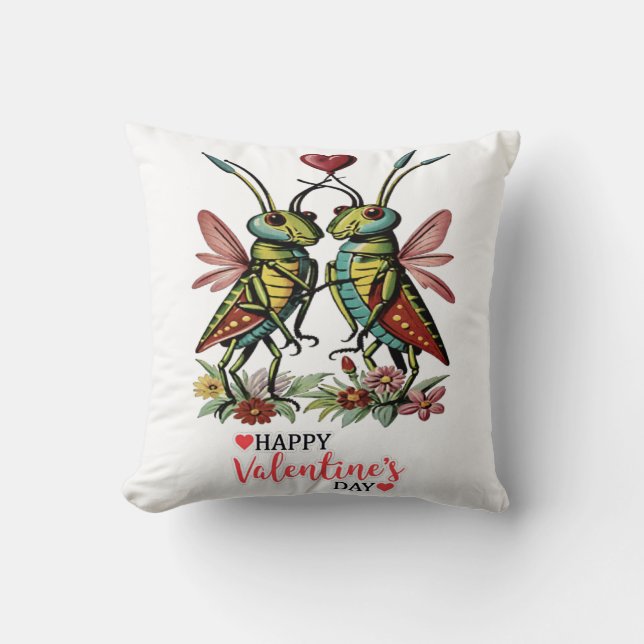 Happy valentine's day  throw pillow (Front)