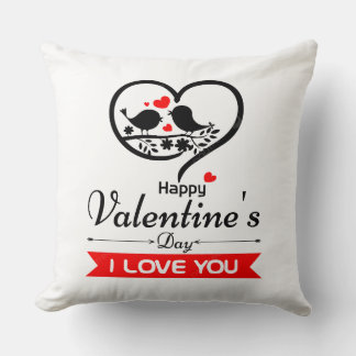 Happy Valentine's Day Throw Pillow