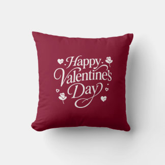 Happy Valentine's day  Throw Pillow