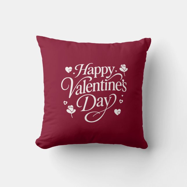 Happy Valentine's day  Throw Pillow (Front)