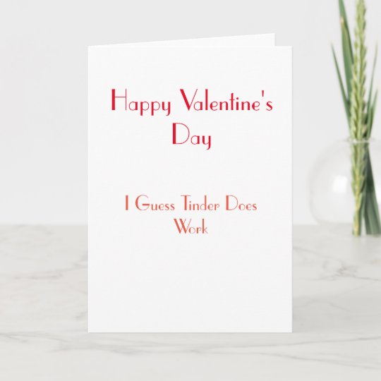 Happy Valentine's Day Tinder Card | Zazzle.com