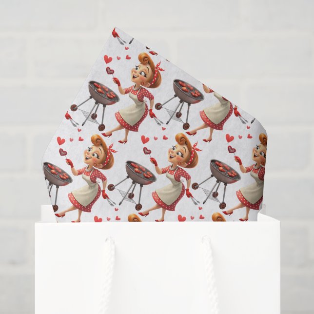 Happy Valentine's Day Tissue Paper Cooking Hearts (Gift Bag)