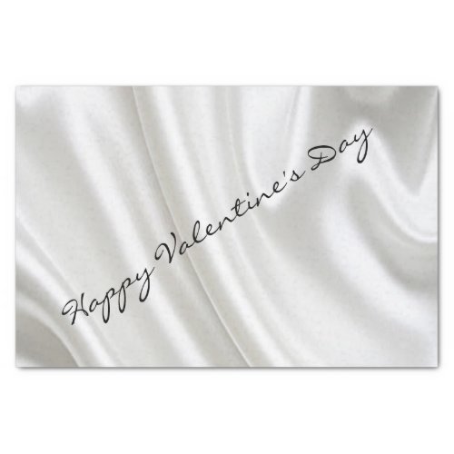 Happy Valentines Day Tissue Paper Silver