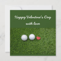 Happy Valentine's Day to Golfer with golf ball