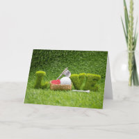Happy Valentine's Day to golfer with golf of love Card