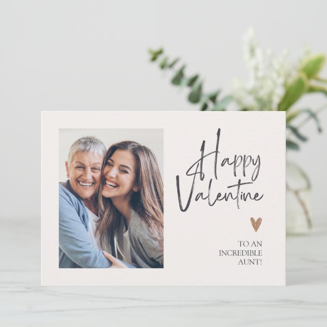 Happy Valentines Day To My Aunt Holiday Card (Standing Front)