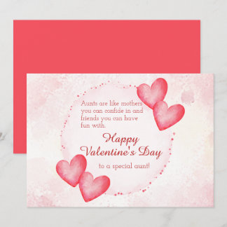 Happy Valentines Day To My Aunt Holiday Card