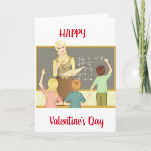 **HAPPY VALENTINE'S DAY TO MY TEACHER" CARD