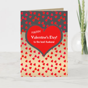 Happy Valentine's Day To The Best Husband Hearts  Card