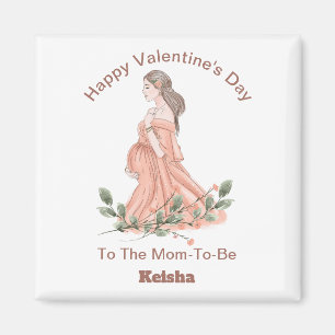 Happy Valentine's Day To The Mom-To-Be Magnet