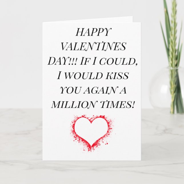 HAPPY VALENTINE'S DAY to your special person Holiday Card (Front)