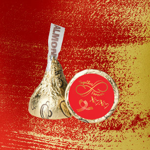 Happy Valentine's Day Together Forever Gold on Red Hershey®'s Kisses®