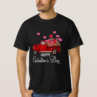 Happy Valentine's Day Truck Hearts Carrying Love T-Shirt