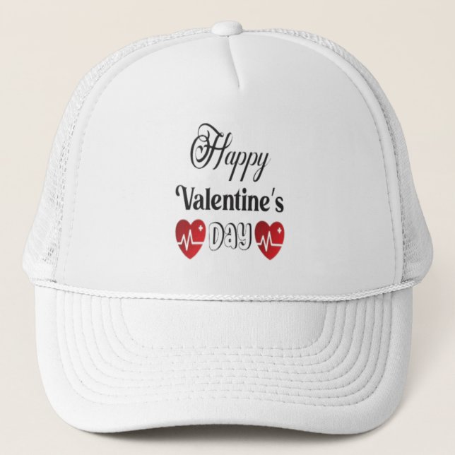 Happy Valentines Day Trucker Hat (Front)