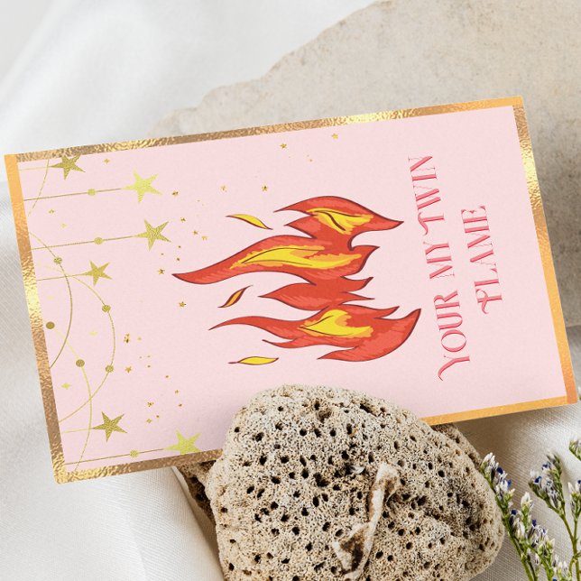 Happy Valentines Day Twin Flame Valentine's Day  Foil Holiday Card (Creator Uploaded)