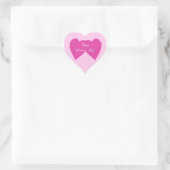 Happy Valentines Day Two Pink Hearts Stickers (Bag)