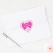 Happy Valentines Day Two Pink Hearts Stickers (Envelope)