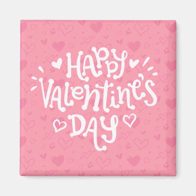 Happy Valentine's Day Typography | Magnet (Front)