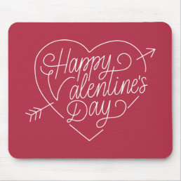 Happy Valentine&#39;s Day Typography | Mousepad