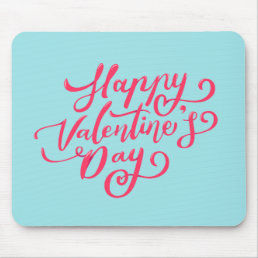 Happy Valentine&#39;s Day Typography | Mousepad