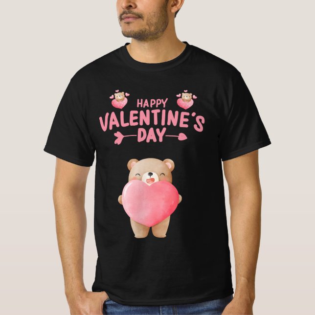 HAPPY VALENTINE'S DAY VALENTINE BEAR  T-Shirt (Front)