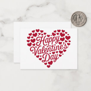 Happy Valentines Day Valentine Love Heart Note Card