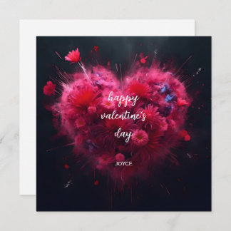 Happy Valentine's Day - Vibrant Pink Heart Card