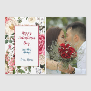 Happy Valentines Day Victorian Floral  & Photo