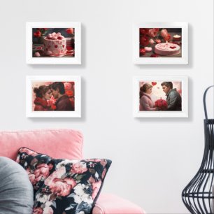 happy valentine's day wall art sets