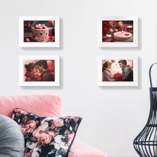 happy valentine's day wall art sets