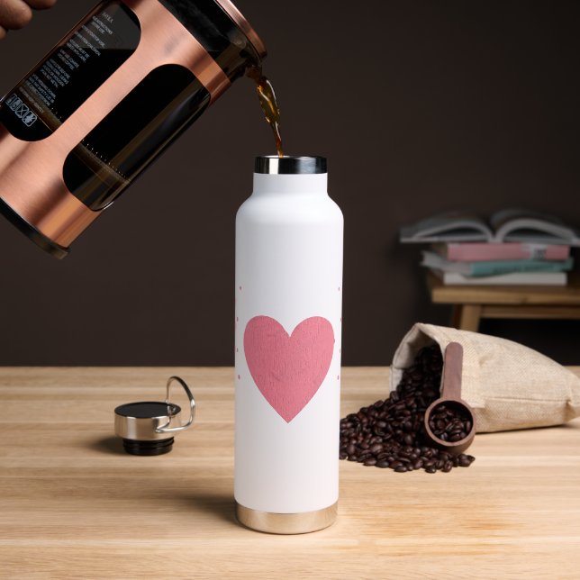 Happy Valentines Day  Water Bottle (Coffee)