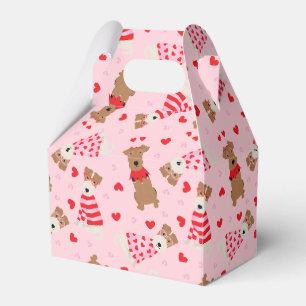 Happy Valentines Day Welsh Wire Fox Terrier Dogs Favor Boxes