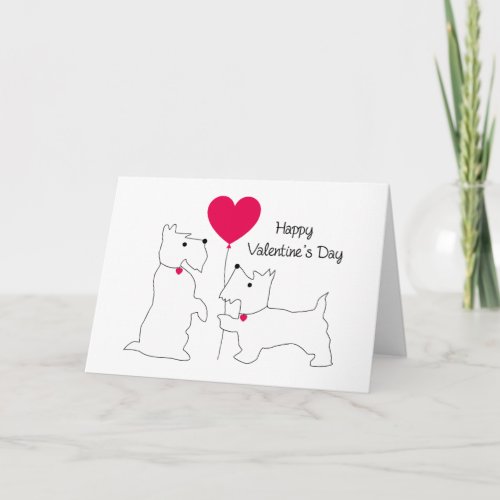 HAPPY VALENTINES DAY  Westies Doggies Card
