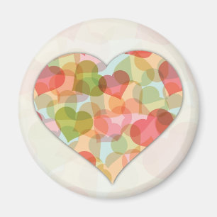 Happy Valentines Day with colorful hearts Magnet