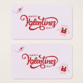 happy valentines day with cute owl (Front & Back)