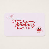 happy valentines day with cute owl (Back)