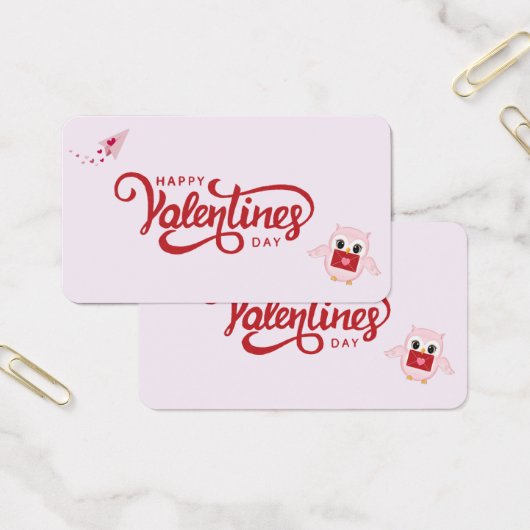 happy valentines day with cute owl (Office)