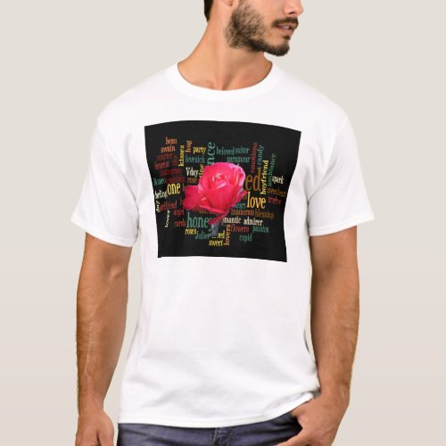 Happy Valentines Day With Elegant Red Roses T_Shirt