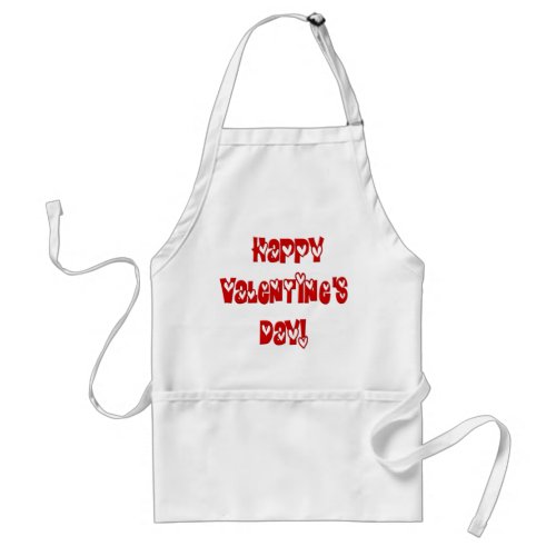 Happy Valentines Day with Hearts Adult Apron