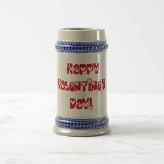 Happy Valentine's Day with Hearts Beer Stein