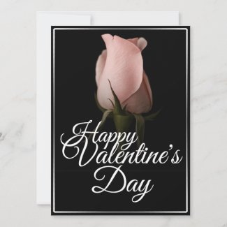 Happy Valentine's Day with pink rose